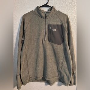 Unisex Grey Fleece 3/4 Zip The North Face Pullover